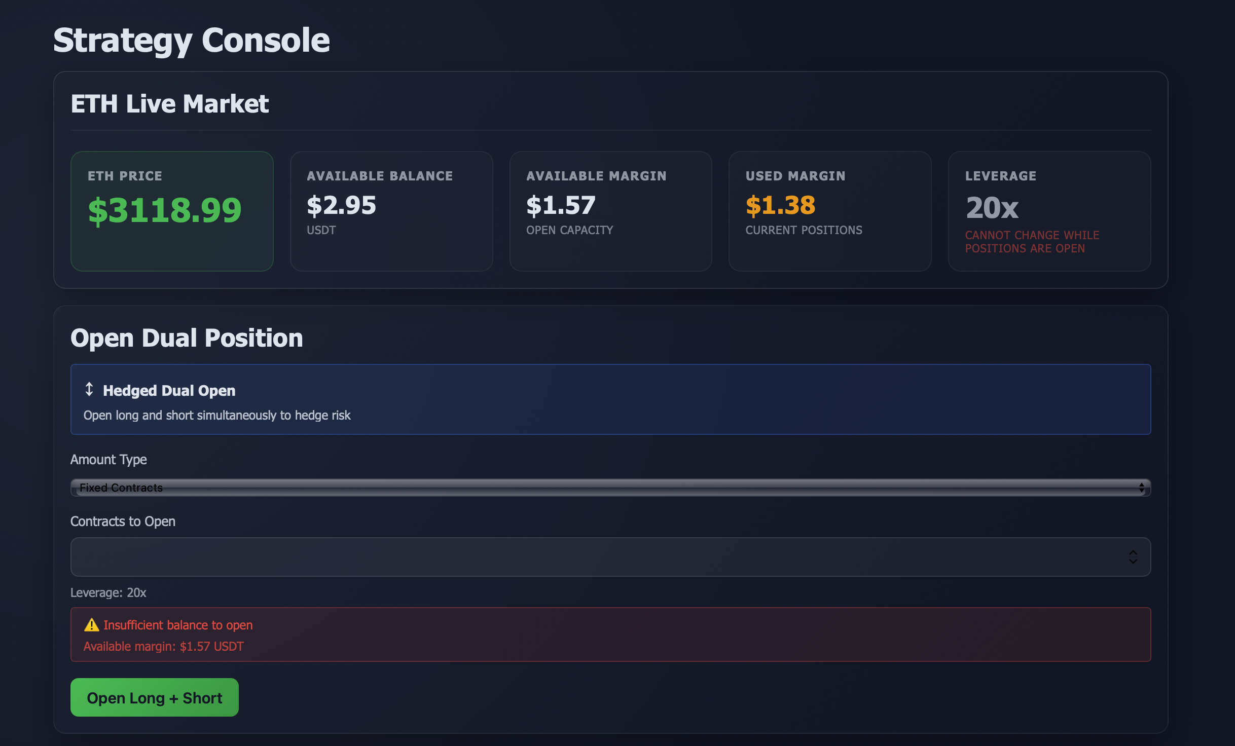 ETH Auto Trading System Screenshot 1
